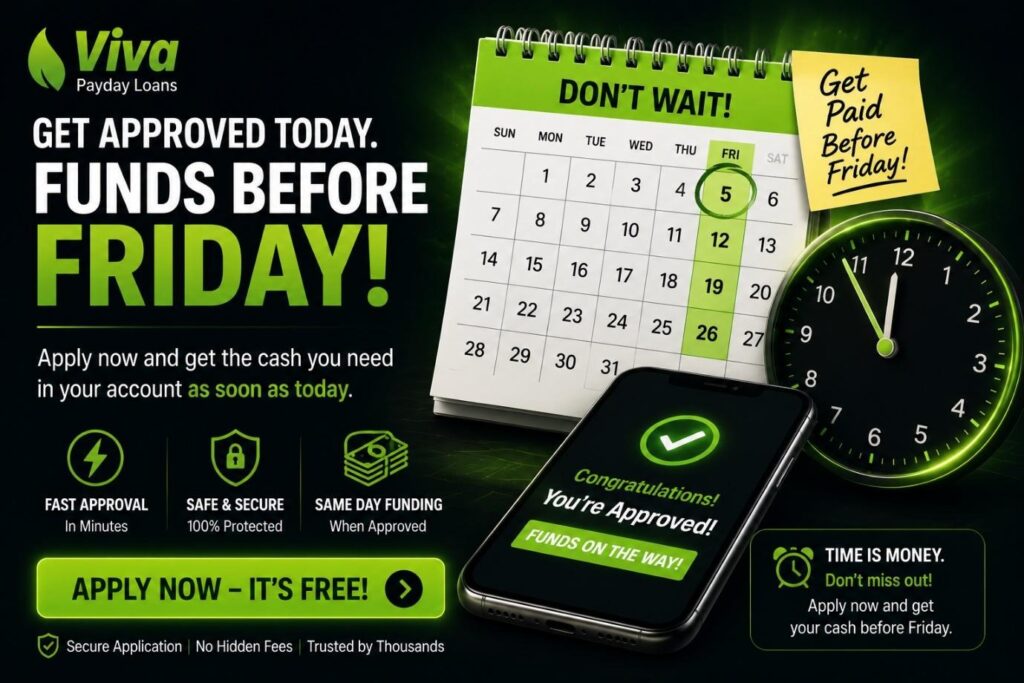 Viva Payday loans promotion poster