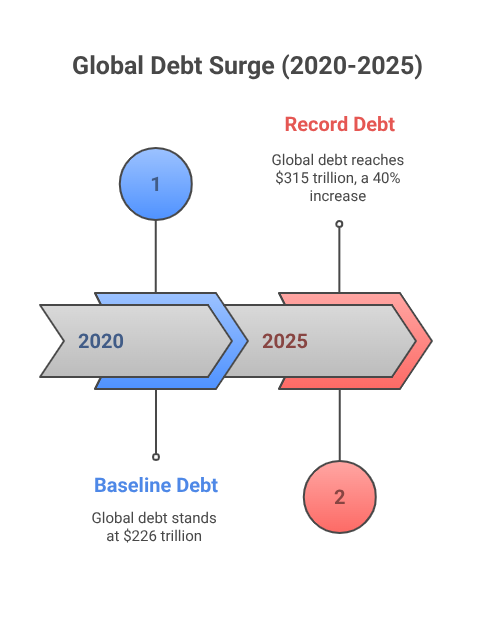 National Debt Clock Global Debt Surge (2020-2025)