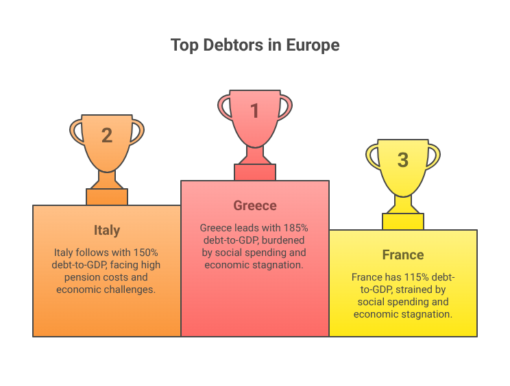 National Debt Clock Top Debtors in Europe