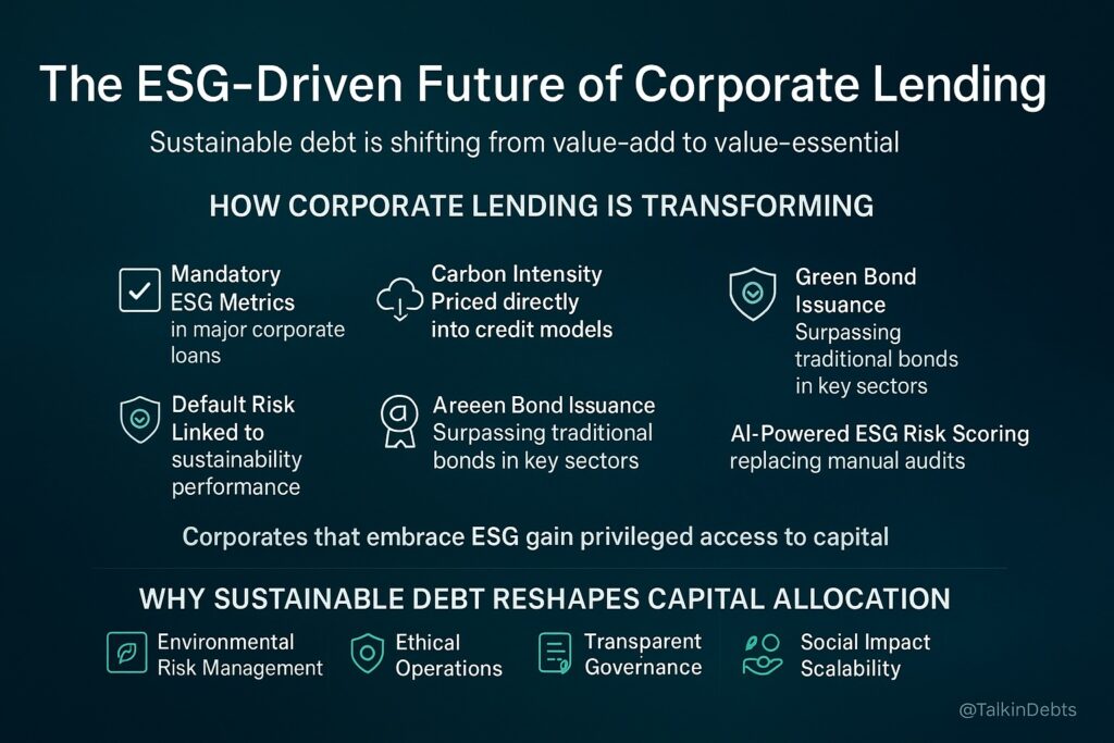 The ESG Factor in Corporate Lending: Why Sustainable Debt Is Gaining Traction The ESG-Driven Future of Corporate Lending