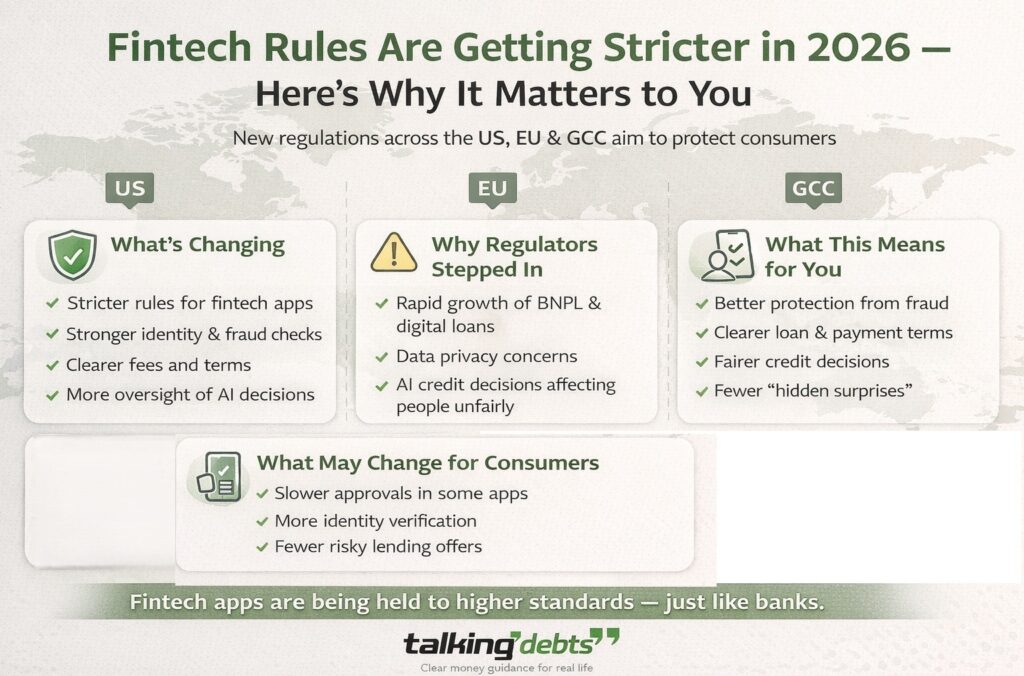 Regulators Tighten Fintech Compliance Rules Across US, EU & GCC in Early 2026 Fintech Rules Are Getting Stricter in 2026