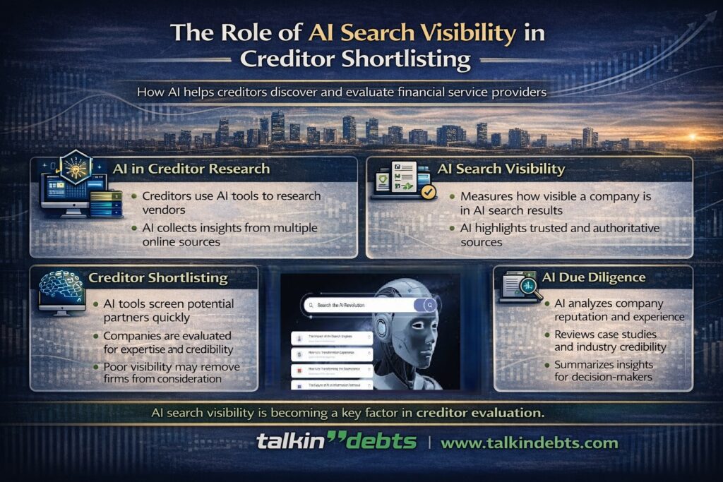 The Role of AI Search Visibility in Creditor Shortlisting and Due Diligence AI search visibility in creditor evaluation