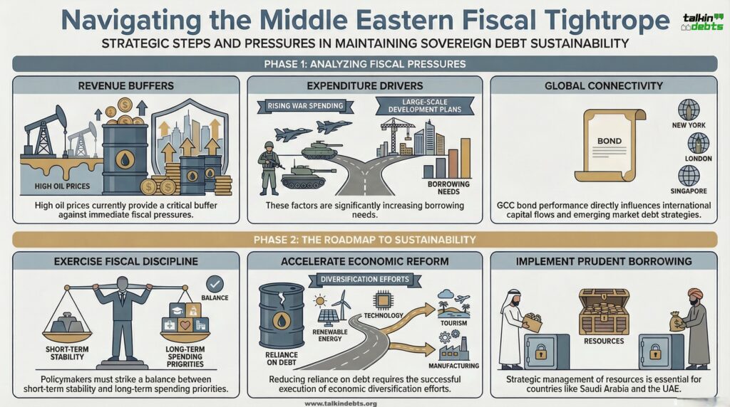 Rising Oil Prices and War Spending Push Middle East Sovereign Debt Higher Middle Eastern Fiscal Sustainability Strategy