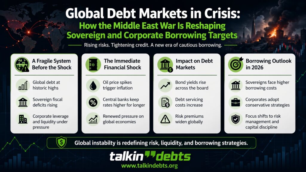 Global Debt Markets in Crisis: How the Middle East War Is Reshaping Sovereign and Corporate Borrowing Targets Global debt crisis and financial turmoil