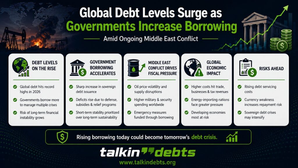 Global Debt Levels Surge as Governments Increase Borrowing Amid Ongoing Middle East Conflict Global debt surge amid conflict risks